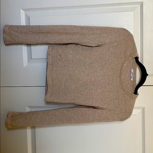 Long sleeve cropped beige sweater